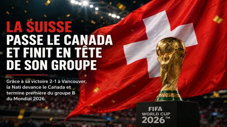 La Suisse domine le Canada et s’empare de la première place du groupe