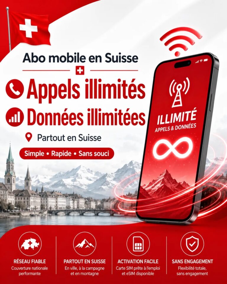 Meilleurs abonnement mobile en Suisse actuellement données et appel illimité