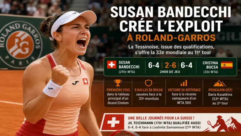 Susan Bandecchi crée l&rsquo;exploit à Roland-Garros