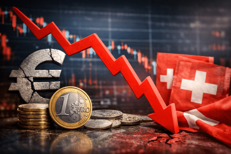 L&rsquo;euro chute à un niveau historique face au franc suisse