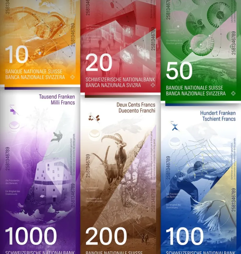BNS: Nouveaux billets Francs suisses, les designs retenus