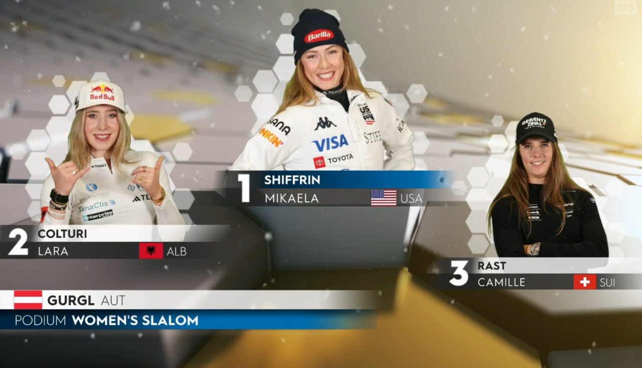 Podium slalom Gurl 2025 Rast 3eme