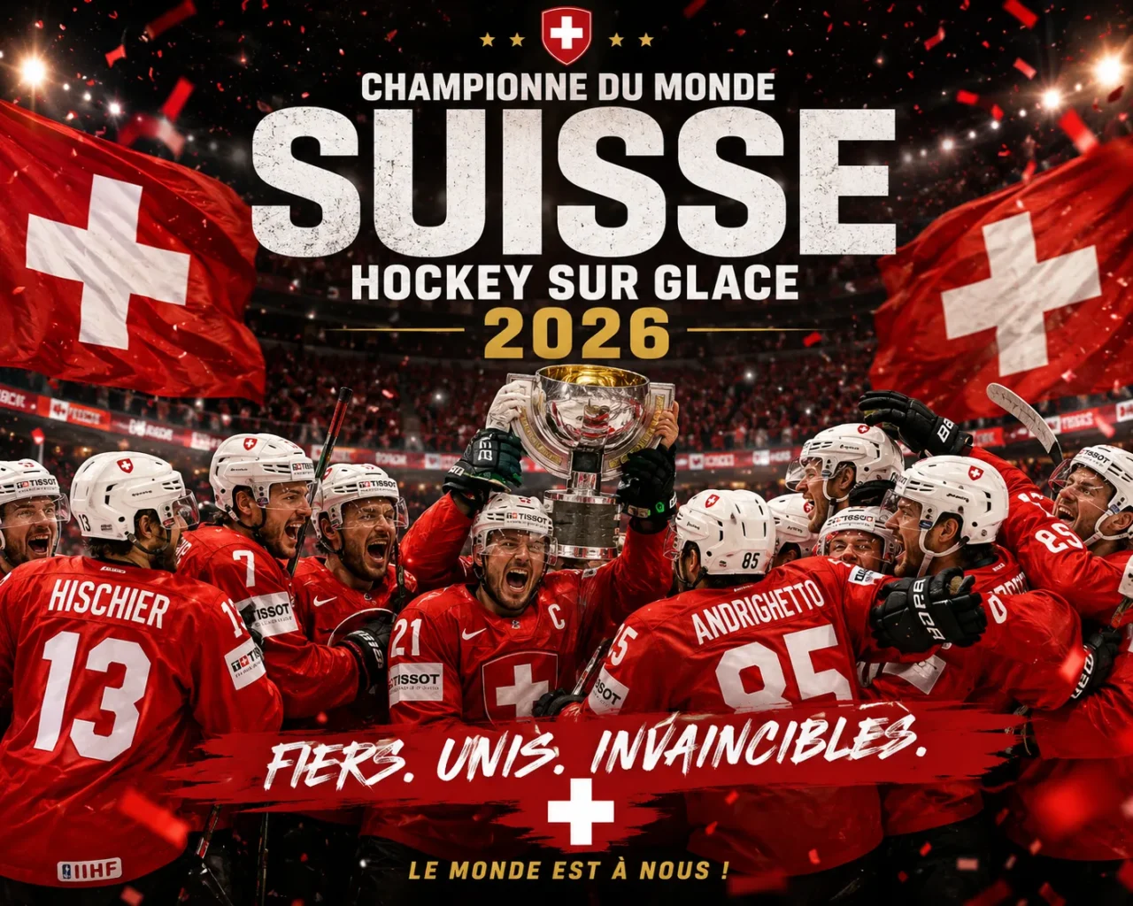 Suisse championne du monde de hockey sur glace masculin 2026