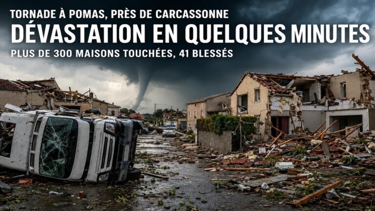 France : une tornade dévastatrice ravage un village près de Carcassonne, 300 maisons touchées