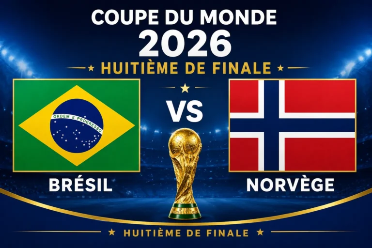 brésil norvège match huitième de finale coupe du monde fifa foot 2026