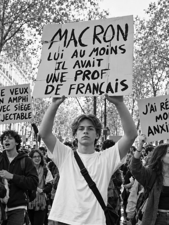 France : Musique IA sur les manifs des lycéens