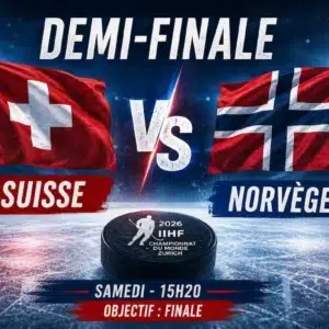 demi-finale Suisse Novège championnat du monde hockey en Suisse