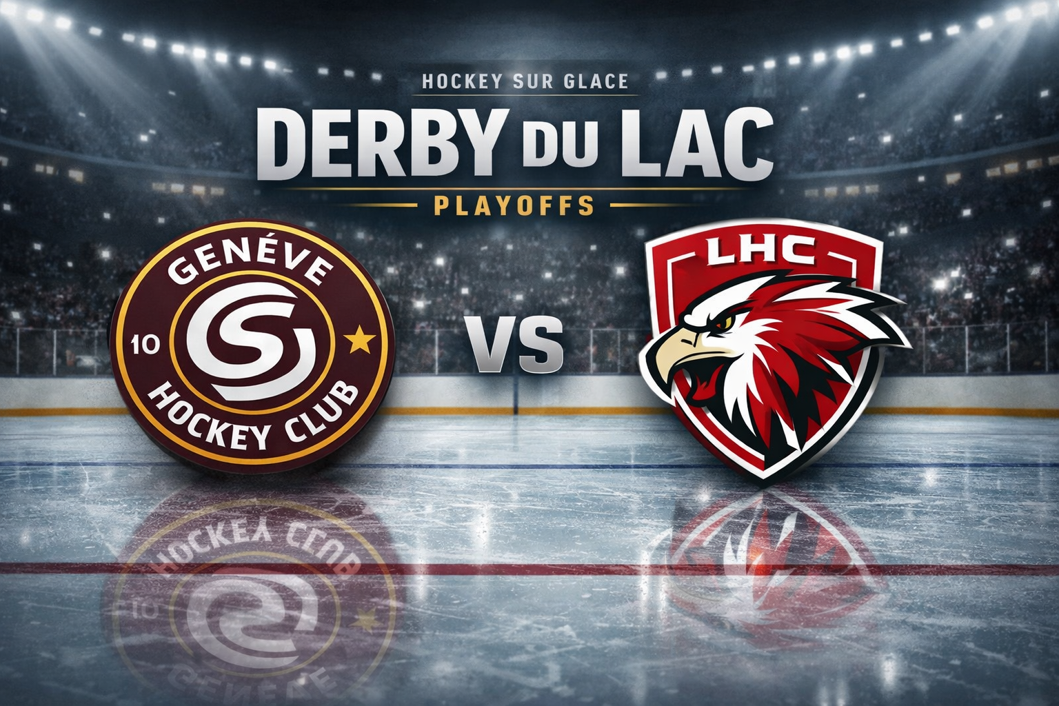 DErby du Lac Genève Servette - Lausanne HC playoff quart de finale National League 2026