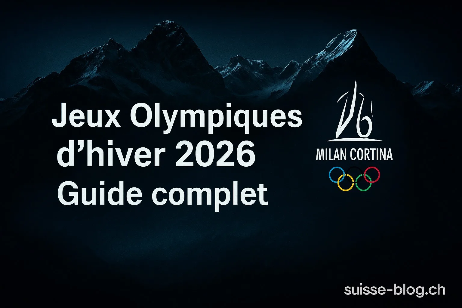 Guide commplet Jeux Olympiques 2026 milan cortina