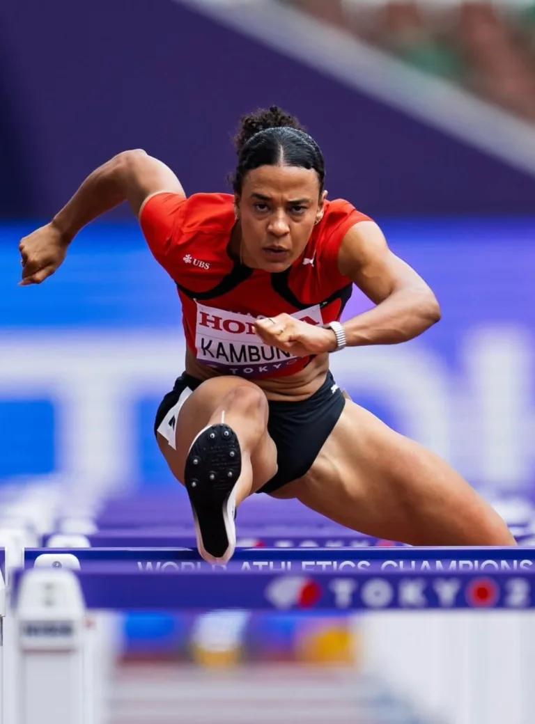 Vidéo et commentaire RTS course médaille d&rsquo;or de Ditaji Kambundji