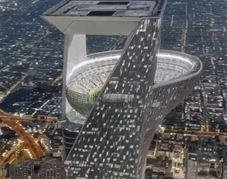 Neom Stadium dans la construction The Line ville ultra high tech