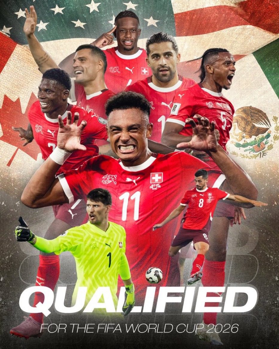 Equipe de Suisse qualifié pour la Coupe du Monde 2026