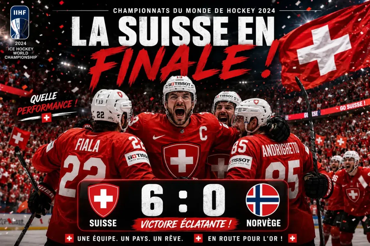 l'équipe de Suisse en finale du championnat du monde 2026 hockey sur glace