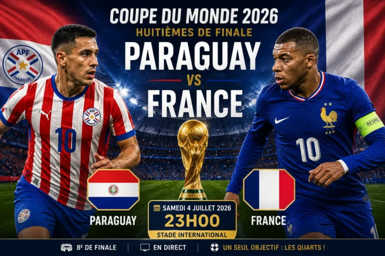 match paraguay France huitième de finale Mondial 2026