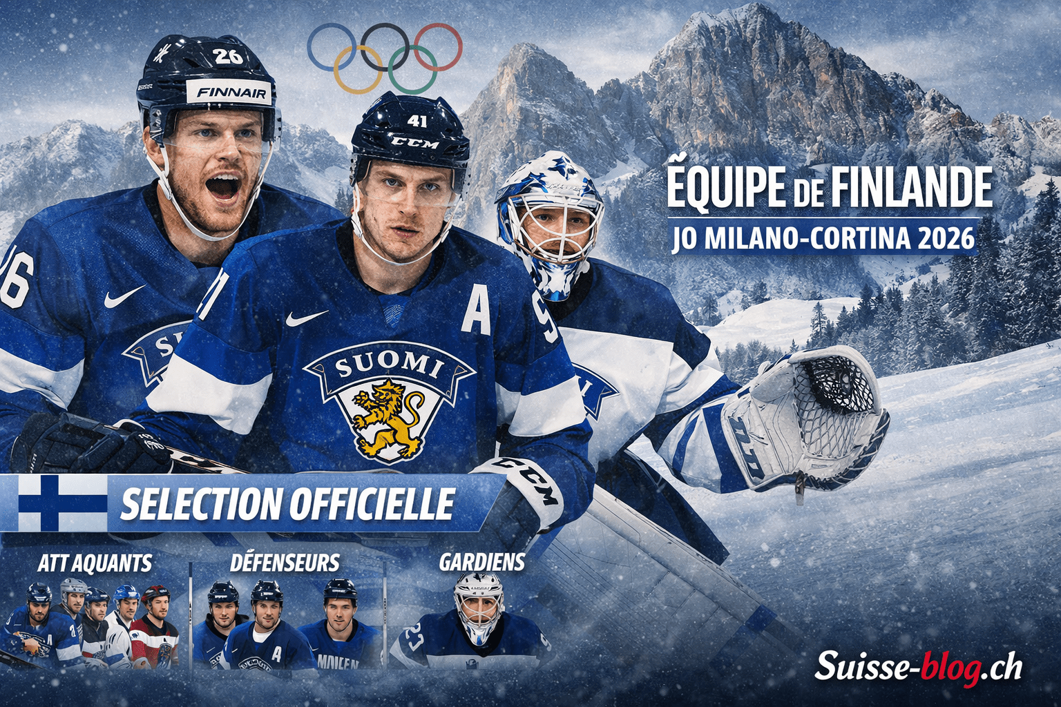 Sélection de l'équipe de Finlande pour le tournoi Olympique de Hockey sur glace 2026