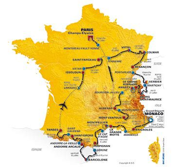 Tour de France 2009 Parcours du Tour de France 2009